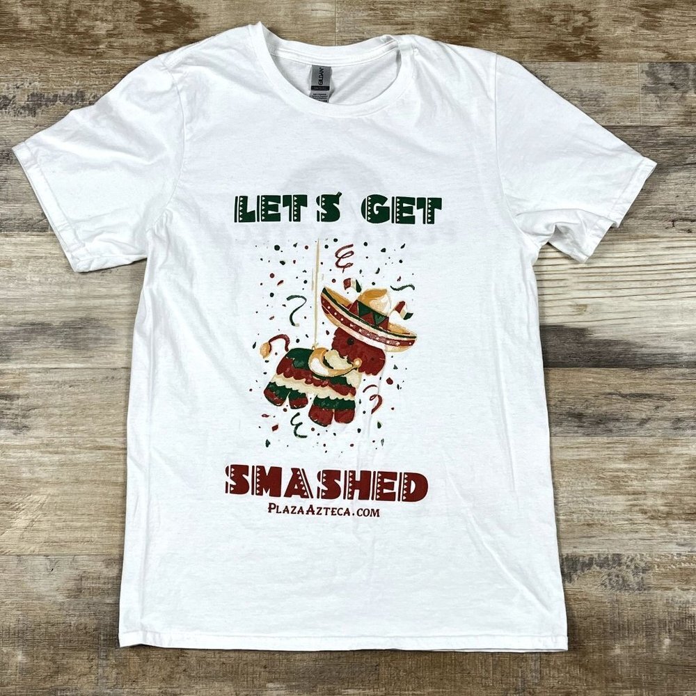 Plaza Azteca Lets Get Smashed Piñata T-Shirt Size Small